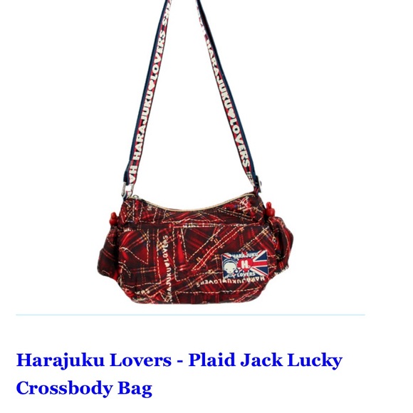 Harajuku Lovers Plaid Jack Lucky Crossbody Bag - Picture 12 of 12